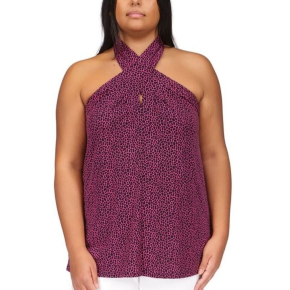 Michael MICHAEL Kors Micro Giraffe Halter Neck Tank - Picture 1 of 9